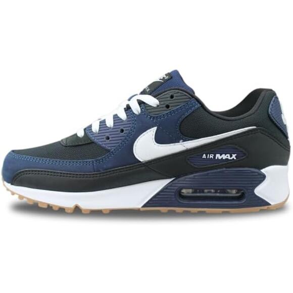 NWT Nike Air Max 90 Men\'s Shoes ,Midnight Navy/Black/Gum Medium Brown-Size 9 main image 4